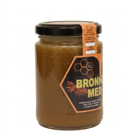 BRONHO MED 450 / 900 g. | Cvjetni med, zvjezdasti anis i&nbsp;propolis |OPG
