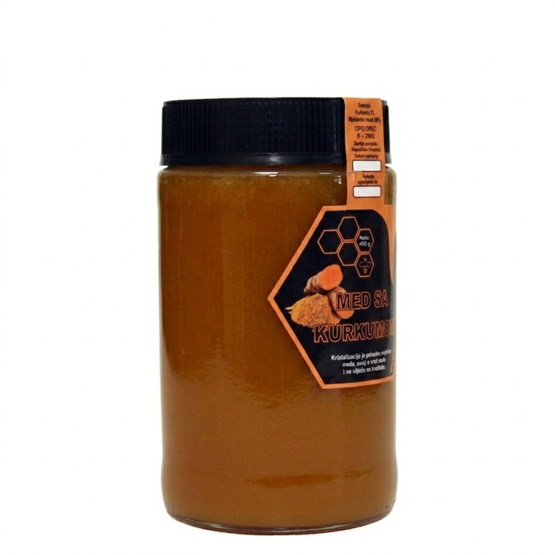 Kurkuma med 450g - ZLATNI MED | OPG Pčelarstvo Oreč | Prodaja i cijena