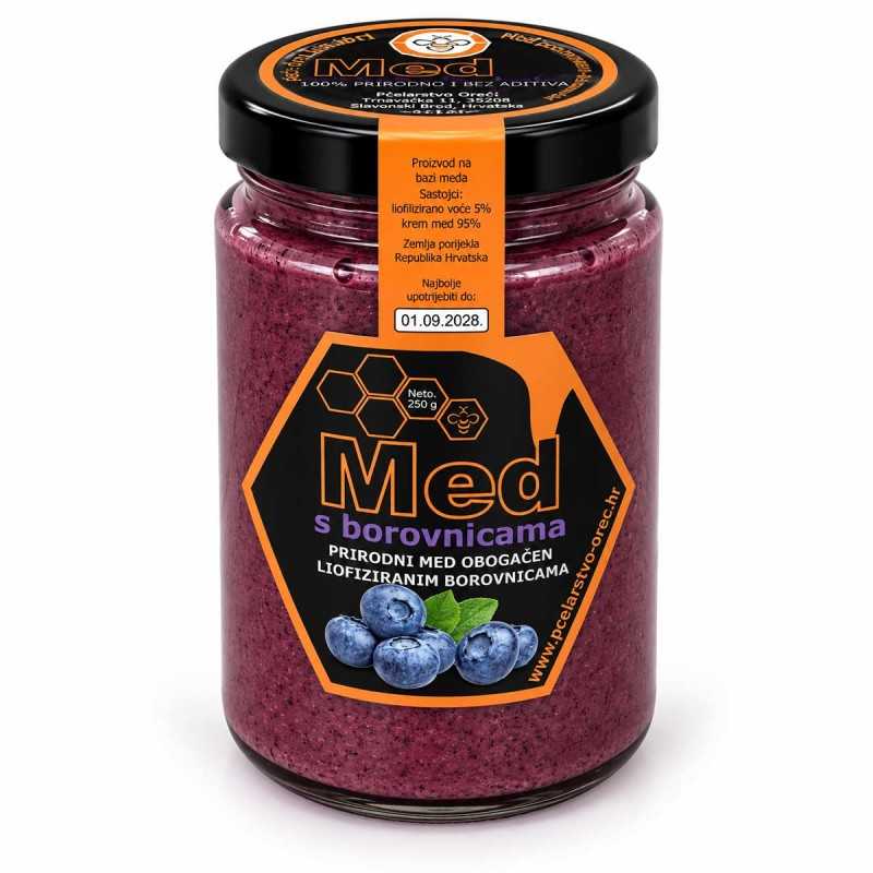 Med s borovnicom 250 g | Pčelarstvo Oreč